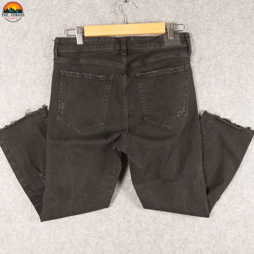 Aeropostale Jegging Jeans Black Ankle Distressed Denim High-Rise Women's 12 Reg - Picture 5 of 12
